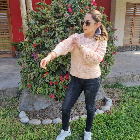 Ophelia Roe Women's Peach Puff Sleeve 2pc Camisole - Picture 9 of 14